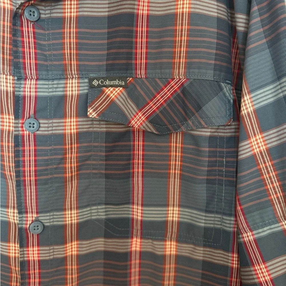 Columbia Mens Large‎ Plaid Button Up Long Sleeve Shirt Outdoor